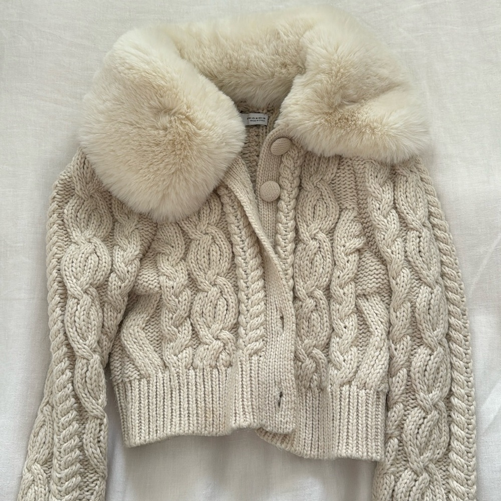Zara fur cardigan